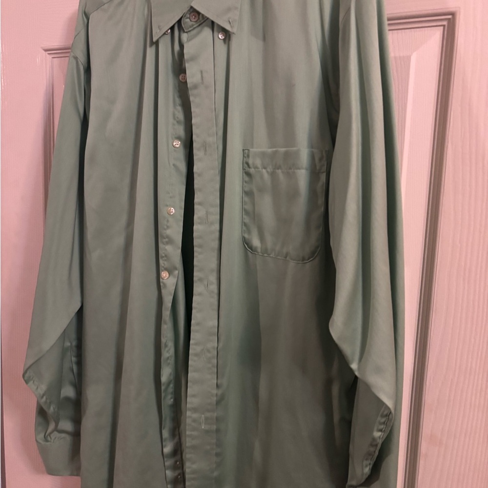 Izod Green Button-Up Shirt